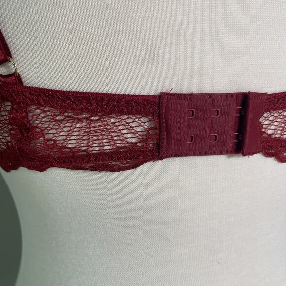 Asos Design Women's Bra Red Rosie Lace Padded Adjustable Straps Size 36D- New PK - Picture 4 of 4